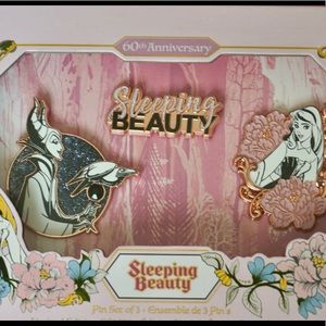 Sleeping Beauty 60th Anniversary Pin Set Rose Gold